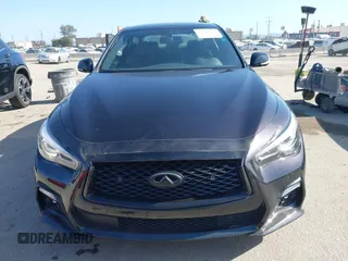 2024 Infiniti Q50 Red Sport 400 with VIN JN1FV7DP6RM660306, listed as a IAAI auction lot 42272726 with 962 mi miles and . Bid and sale history available at DreamBid. Image 12.