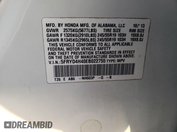 2014 Acura MDX Technology with VIN 5FRYD4H40EB022755, listed as a Copart auction lot 83088704 with 196,344 mi miles and Salvage title. Bid and sale history available at DreamBid. Image 13.