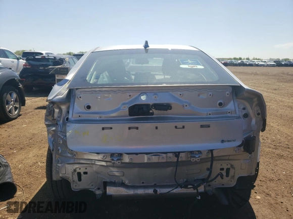 2024 Toyota Prius LE with VIN JTDACAAUXR3028550, listed as a Copart auction lot 58092395 with 23,787 mi miles and Salvage title. Bid and sale history available at DreamBid. Image 6.