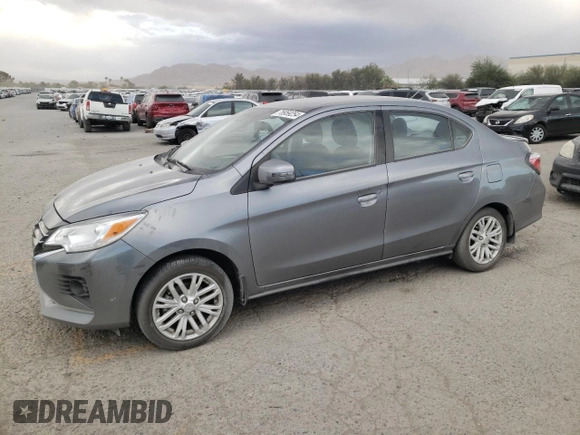 2023 Mitsubishi Mirage SE z VIN ML32FVFJ5PHF00628, wystawiony jako Copart lot #76959254 z przebiegiem 11 680 mil mil oraz Szkoda całkowita • Salvage title. Historia ofert i sprzedaży dostępna na DreamBid. Obrazek 1.