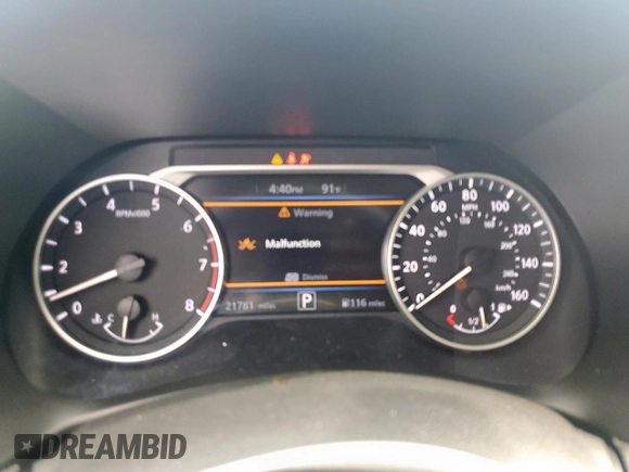 2024 Nissan Sentra SV with VIN 3N1AB8CVXRY206369, listed as a Copart auction lot 58091235 with 21,781 mi miles and Salvage title. Bid and sale history available at DreamBid. Image 9.