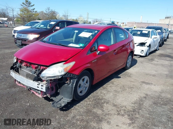 2011 Toyota Prius I with VIN JTDKN3DU8B5337594, listed as a IAAI auction lot 41976798 with 82,840 mi miles. Bid and sale history available at carsss.com. Image 2.