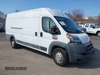 2018 Ram ProMaster Cargo with VIN 3C6URVJG1JE152160, listed as a IAAI auction lot 41758214 with 91,856 mi miles. Bid and sale history available at carsss.com. Image 1.