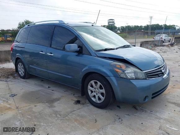 2008 Nissan Quest S with VIN 5N1BV28U98N114957, listed as a IAAI auction lot 41884382 with 146,779 mi miles. Bid and sale history available at carsss.com. Image 1.
