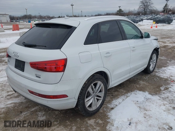 2017 Audi Q3 Premium Plus z VIN WA1JCCFS6HR008921, wystawiony jako IAAI lot #41351675 z przebiegiem 117 158 mil mil oraz . Historia ofert i sprzedaży dostępna na DreamBid. Obrazek 4.