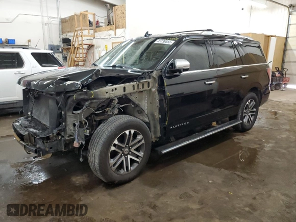 2018 Ford Expedition Platinum with VIN 1FMJU1MT4JEA01512, listed as a Copart auction lot 43739555 with 118,964 mi miles and Salvage Title. Bid and sale history available at carsss.com. Image 1.