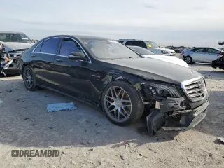 2019 Mercedes-Benz S-Class AMG S 63 with VIN WDDUG8JB9KA458473, listed as a Copart auction lot 83968594 with 0 mi miles and Salvage Title. Bid and sale history available at carsss.com. Image 4.
