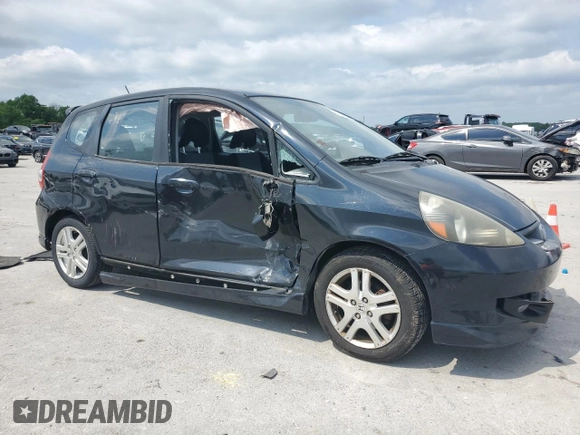 2008 Honda Fit Sport with VIN JHMGD386X8S034118, listed as a Copart auction lot 54849035 with 128,473 mi miles and Clean Title. Bid and sale history available at carsss.com. Image 4.