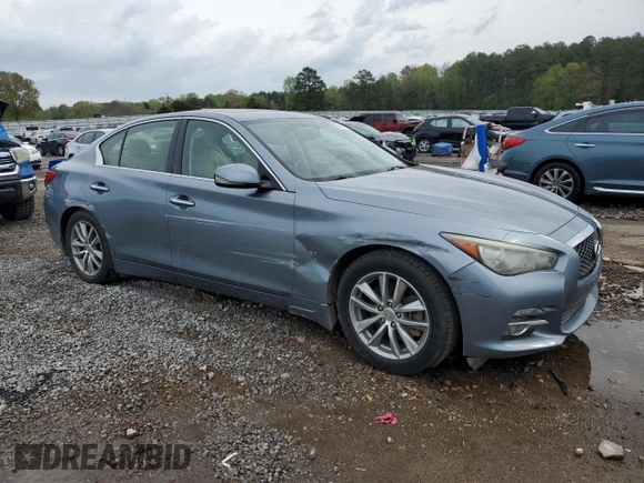 2014 Infiniti Q50 Sport with VIN JN1BV7AR9EM693217, listed as a Copart auction lot 50870335 with 149,854 mi miles and Salvage Title. Bid and sale history available at carsss.com. Image 4.