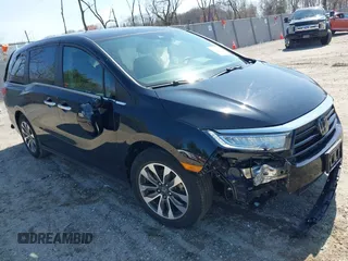 2022 Honda Odyssey EX-L with VIN 5FNRL6H72NB002554, listed as a IAAI auction lot 41932297 with 23,533 mi miles and . Bid and sale history available at DreamBid. Image 1.