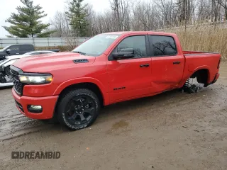2025 Ram 1500 Big Horn with VIN 1C6RRFFG4SN513009, listed as a Copart auction lot 84991694 with 860 mi miles and Clean Title. Bid and sale history available at carsss.com. Image 1.