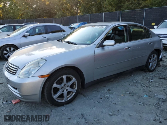 2003 Infiniti G35 w/Leather with VIN JNKCV51EX3M318774, listed as a Copart auction lot 76912684 with 173,249 mi miles and Salvage Title. Bid and sale history available at DreamBid. Image 1.