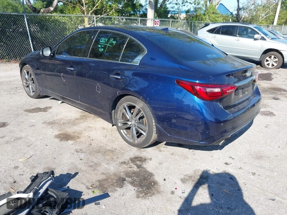 2021 Infiniti Q50 3.0t SENSORY with VIN JN1EV7CP9MM707723, listed as a IAAI auction lot 41834111 with 56,787 mi miles. Bid and sale history available at carsss.com. Image 3.