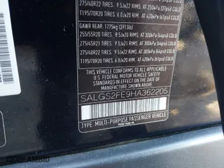 2017 Land Rover Range Rover with VIN SALGS2FE9HA362205, listed as a IAAI auction lot 41494558 with 75,291 mi miles. Bid and sale history available at carsss.com. Image 8.