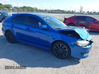 2010 Mitsubishi Lancer GTS with VIN JA32X8HW4AU004864, listed as a IAAI auction lot 41506558 with 141,514 mi miles. Bid and sale history available at carsss.com. Image 1.