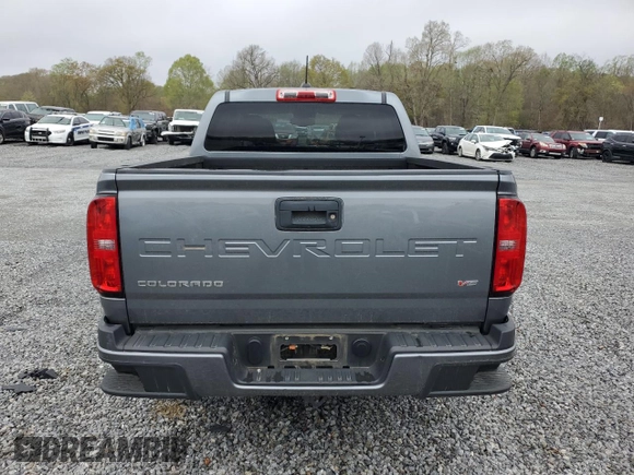 2022 Chevrolet Colorado 4WD LT with VIN 1GCGTCENXN1307091, listed as a Copart auction lot 44233125 with 46,298 mi miles and Salvage Title. Bid and sale history available at carsss.com. Image 6.