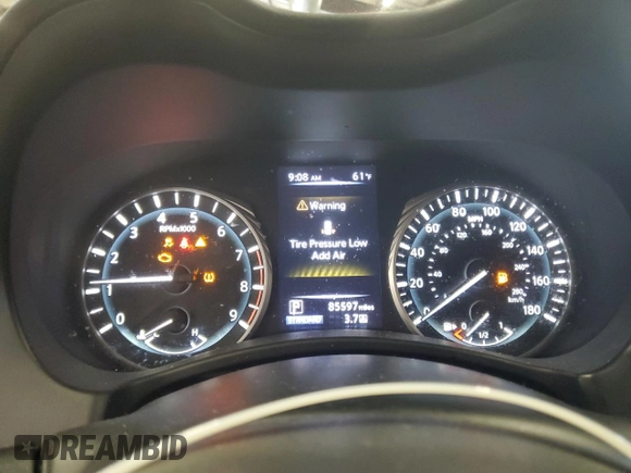 2018 Infiniti Q50 Luxe with VIN JN1EV7AR0JM431979, listed as a Copart auction lot 56108015 with 85,597 mi miles and Clean Title. Bid and sale history available at DreamBid. Image 9.