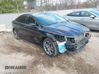 2019 Ford Fusion Hybrid Titanium with VIN 3FA6P0RU4KR144445, listed as a IAAI auction lot 42059840 with 90,617 mi miles. Bid and sale history available at carsss.com. Image 1.
