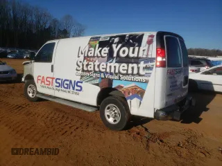 2020 Chevrolet Express Cargo Van with VIN 1GCWGAFG1L1261782, listed as a Copart auction lot 41364825 with 48,586 mi miles and Salvage Title. Bid and sale history available at carsss.com. Image 2.