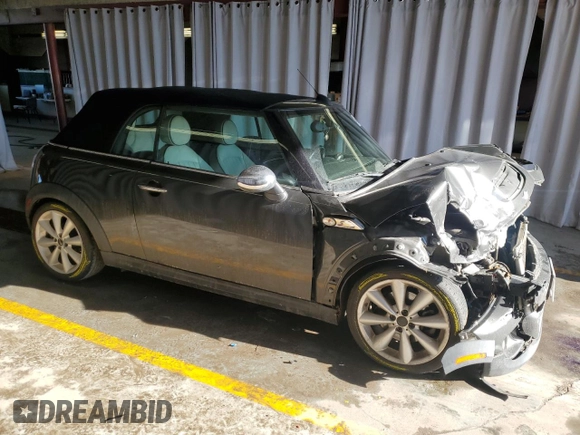 2012 MINI Convertible S with VIN WMWZP3C53CT250070, listed as a Copart auction lot 46649525 with 80,392 mi miles and Salvage Title. Bid and sale history available at DreamBid. Image 4.