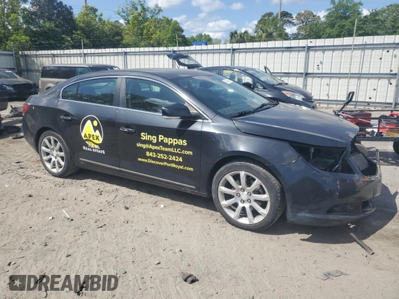 2012 Buick LaCrosse Touring with VIN 1G4GJ5E35CF323193, listed as a Copart auction lot 53535615 with 104,129 mi miles and Salvage title. Bid and sale history available at DreamBid. Image 4.