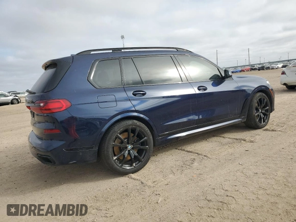2022 BMW X7 M50i z VIN 5UXCX6C00N9L56814, wystawiony jako Copart lot #46108725 z przebiegiem 35 216 mil mil oraz Szkoda całkowita • Salvage title. Historia ofert i sprzedaży dostępna na DreamBid. Obrazek 3.