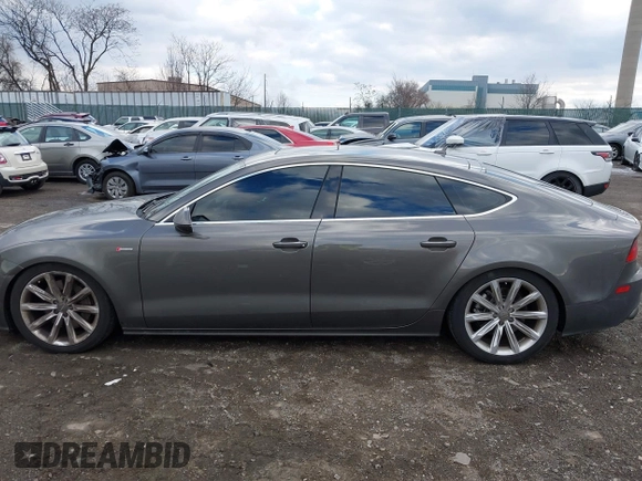 2013 Audi A7 3.0 Premium Plus with VIN WAUYGAFC5DN077054, listed as a IAAI auction lot 41298537 with 150,679 mi miles. Bid and sale history available at carsss.com. Image 14.