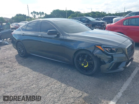 2018 Genesis G80 Sport z VIN KMHGN4JB1JU219160, wystawiony jako IAAI lot #40423005 z przebiegiem 44 011 mil mil oraz . Historia ofert i sprzedaży dostępna na DreamBid. Obrazek 1.