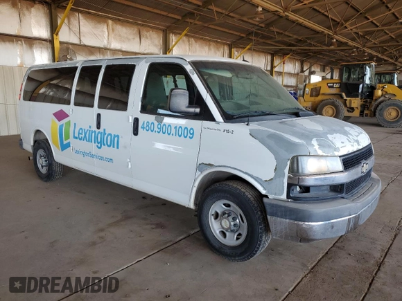 2012 Chevrolet Express Passenger 1LT with VIN 1GAZG1FG7C1123301, listed as a Copart auction lot 57155095 with 162,248 mi miles and Clean title. Bid and sale history available at DreamBid. Image 4.
