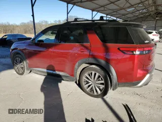 2022 Nissan Pathfinder Platinum z VIN 5N1DR3DH7NC216230, wystawiony jako Copart lot #88893445 z przebiegiem 76 838 mil mil oraz Szkoda całkowita • Salvage title. Historia ofert i sprzedaży dostępna na DreamBid. Obrazek 2.