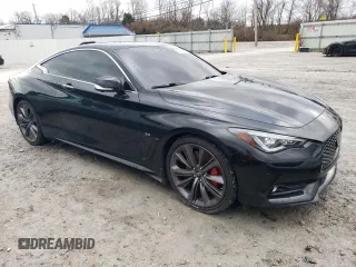 2022 Infiniti Q60 Red Sport 400 with VIN JN1FV7LL2NM681081, listed as a Copart auction lot 83412034 with 11,238 mi miles and Salvage title. Bid and sale history available at DreamBid. Image 4.