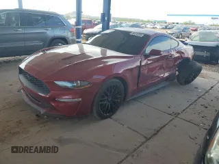 2018 Ford Mustang EcoBoost z VIN 1FA6P8TH1J5154751, wystawiony jako Copart lot #58478205 z przebiegiem 73 097 mil mil oraz Szkoda całkowita • Salvage title. Historia ofert i sprzedaży dostępna na DreamBid. Obrazek 1.