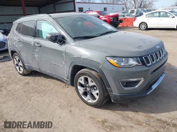 2020 Jeep Compass Limited with VIN 3C4NJCCBXLT142767, listed as a IAAI auction lot 41781550 with 94,282 mi miles. Bid and sale history available at carsss.com. Image 1.