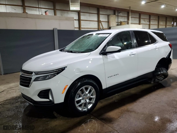 2022 Chevrolet Equinox LT with VIN 3GNAXKEV1NL141631, listed as a Copart auction lot 51709165 with 69,539 mi miles and Clean Title. Bid and sale history available at carsss.com. Image 1.