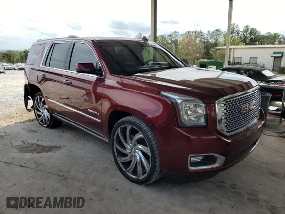 2016 GMC Yukon Denali with VIN 1GKS1CKJ9GR246441, listed as a Copart auction lot 51876925 with 158,323 mi miles and Salvage Title. Bid and sale history available at DreamBid. Image 4.