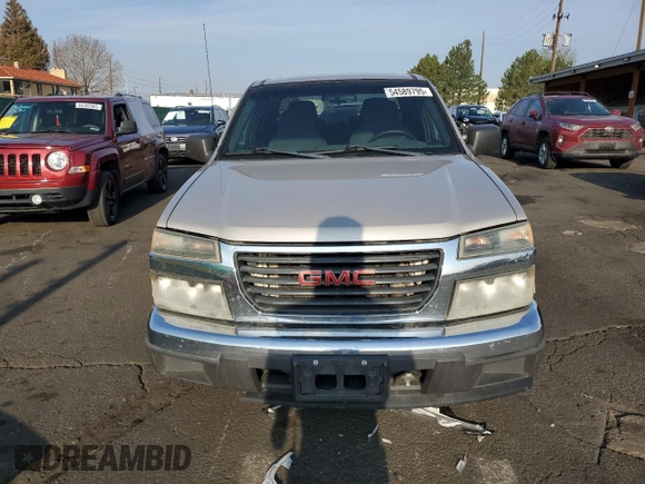 2004 GMC Canyon 1SB SLE Z85 with VIN 1GTDT136148124476, listed as a Copart auction lot 54589795 with 226,921 mi miles and Salvage Title. Bid and sale history available at carsss.com. Image 5.
