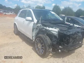 2021 Mercedes-Benz GLE 450 with VIN 4JGFB5KE9MA322853, listed as a IAAI auction lot 42460605 with 107,408 mi miles and . Bid and sale history available at DreamBid. Image 1.