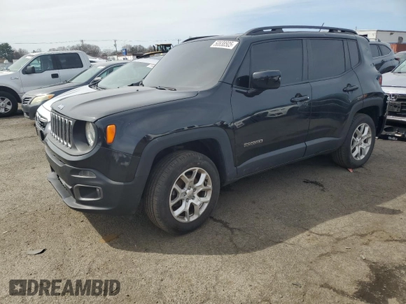 2016 Jeep Renegade Latitude with VIN ZACCJBBT7GPE17956, listed as a Copart auction lot 50838505 with 105,491 mi miles and Salvage Title. Bid and sale history available at carsss.com. Image 1.