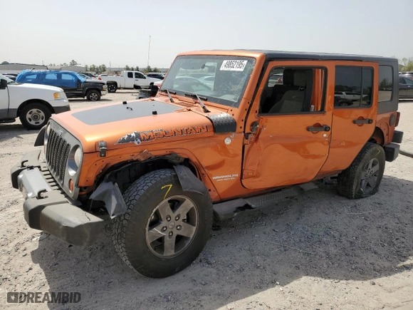 2010 Jeep Wrangler Unlimited Sport with VIN 1J4BA3H10AL223539, listed as a Copart auction lot 49852195 with 108,157 mi miles and Salvage Title. Bid and sale history available at carsss.com. Image 1.
