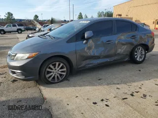 2012 Honda Civic EX with VIN 19XFB2F87CE052413, listed as a Copart auction lot 46215765 with 128,207 mi miles and Salvage Title. Bid and sale history available at DreamBid. Image 1.
