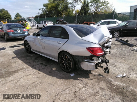 2018 Mercedes-Benz E AMG E 43 with VIN WDDZF6EB8JA486593, listed as a IAAI auction lot 40496961 with 78,160 mi miles. Bid and sale history available at carsss.com. Image 3.