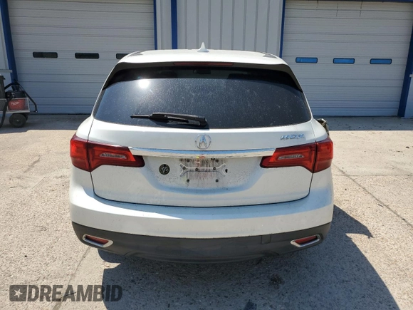 2015 Acura MDX Technology with VIN 5FRYD3H48FB004581, listed as a Copart auction lot 55024755 with 103,556 mi miles and Salvage title. Bid and sale history available at DreamBid. Image 6.
