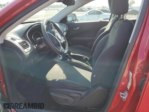 2018 Jeep Compass Sport with VIN 3C4NJCAB8JT420484, listed as a Copart auction lot 59335635 with 64,352 mi miles and Salvage title. Bid and sale history available at DreamBid. Image 7.