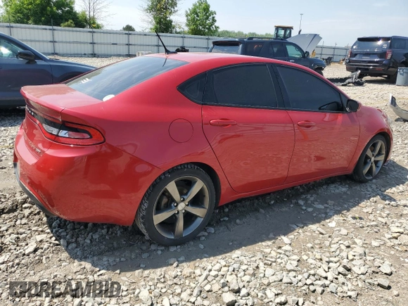 2015 Dodge Dart GT with VIN 1C3CDFEB4FD200285, listed as a Copart auction lot 60419325 with 106,671 mi miles and Clean title. Bid and sale history available at DreamBid. Image 3.