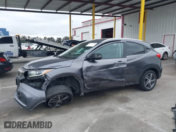 2021 Honda HR-V EX-L with VIN 3CZRU5H7XMM726567, listed as a IAAI auction lot 41865948 with 43,017 mi miles. Bid and sale history available at carsss.com. Image 14.
