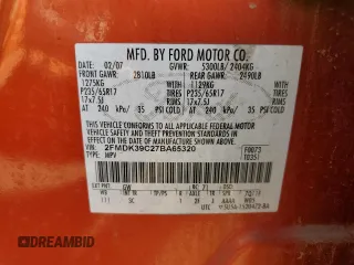 2007 Ford Edge SEL PLUS with VIN 2FMDK39C27BA65320, listed as a Copart auction lot 47980545 with 171,324 mi miles and Salvage Title. Bid and sale history available at carsss.com. Image 12.