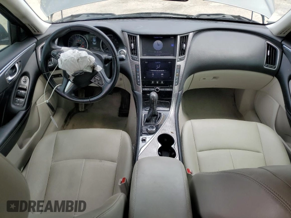 2015 Infiniti Q50 with VIN JN1BV7AP7FM355170, listed as a Copart auction lot 57448855 with 207,871 mi miles and Salvage title. Bid and sale history available at DreamBid. Image 8.