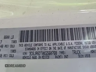 2019 Ram 1500 Tradesman с VIN 3C6JR6DT0KG560768, выставлен на аукционе IAAI как лот 42835356 с пробегом 115 811 миль миль и . История ставок и продаж доступна на DreamBid. Изображение 45.