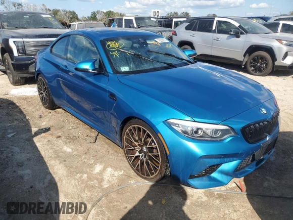 2020 BMW M2 Competition z VIN WBS2U7C08L7E49953, wystawiony jako Copart lot #76200814 z przebiegiem 13 888 mil mil oraz Nie do naprawy • Non repairable. Historia ofert i sprzedaży dostępna na DreamBid. Obrazek 4.