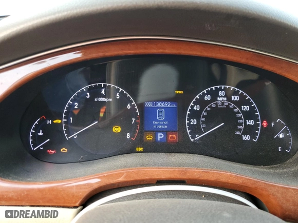 2013 Hyundai Genesis 3.8L with VIN KMHGC4DD7DU244426, listed as a Copart auction lot 52428975 with 138,692 mi miles and Salvage Title. Bid and sale history available at carsss.com. Image 9.